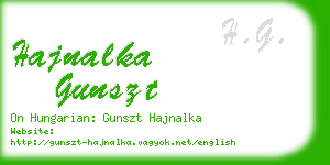 hajnalka gunszt business card